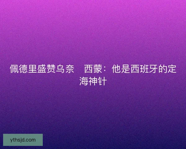 佩德里盛赞乌奈・西蒙：他是西班牙的定海神针
